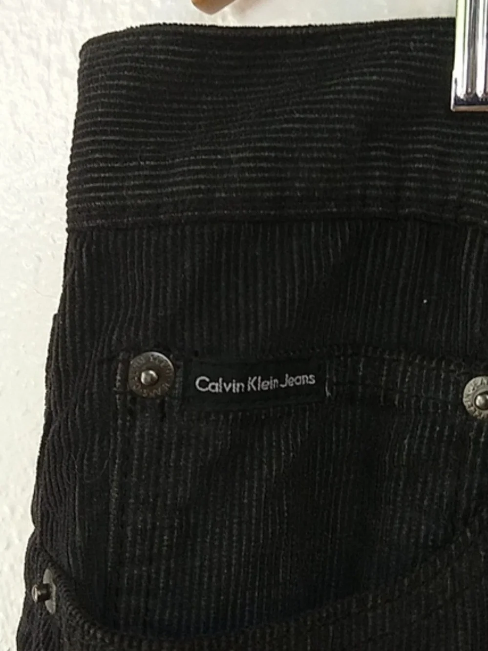 Calvin Klein Jeans Black Corduroy Straight Leg Pants – Men's 40x32